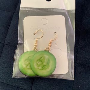 Fun Cucumber-squash earrings
